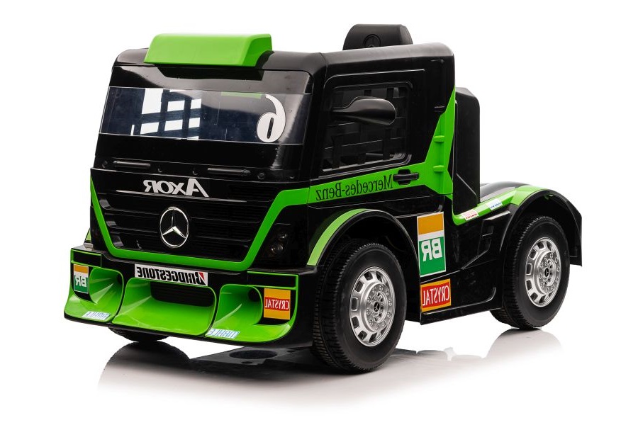 mamido Dětský elektrický kamion Mercedes Axor LCD zelený