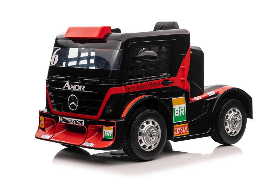mamido Dětský elektrický kamion Mercedes Axor LCD červený