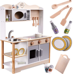 IK Dřevěná kuchyňka pro děti + doplňky