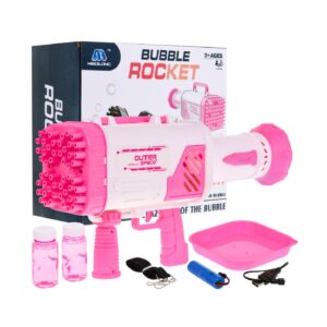 mamido Dětská pistole na tvoření bublin růžová