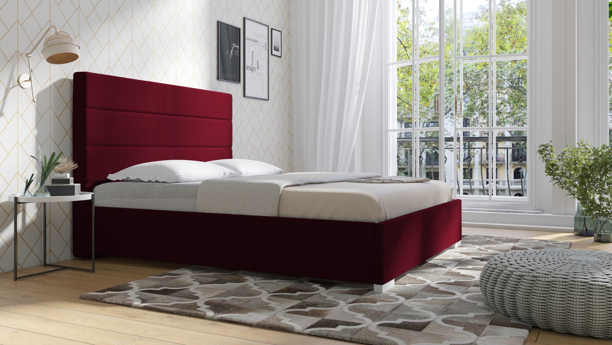 Eka Čalouněná postel Coral 90x200 cm