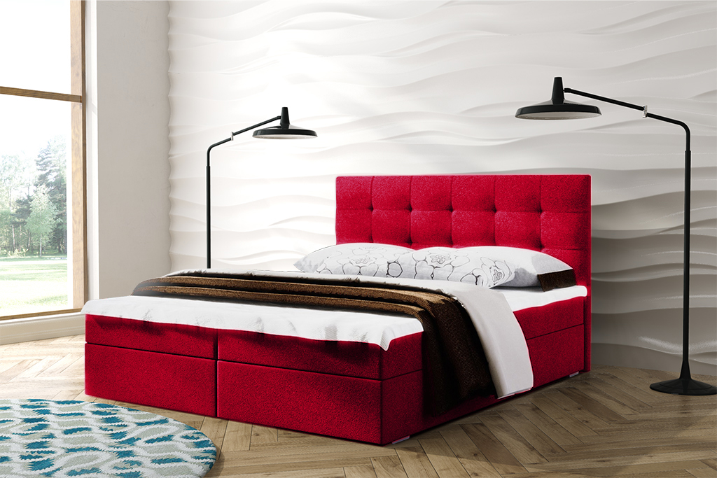 Eka Kontinentální čalouněná postel Oslo - Cassablanca (90x200 cm)
