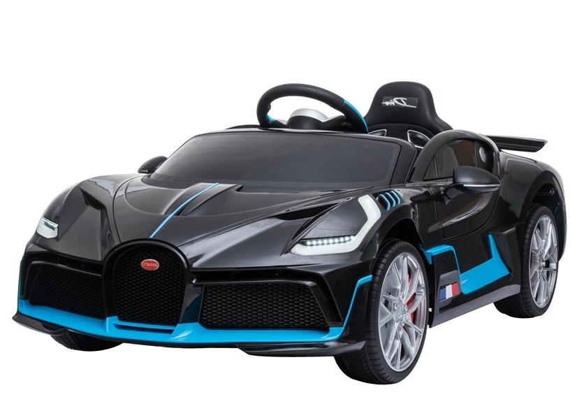 mamido Dětské elektrické autíčko Bugatti Divo lakované černé