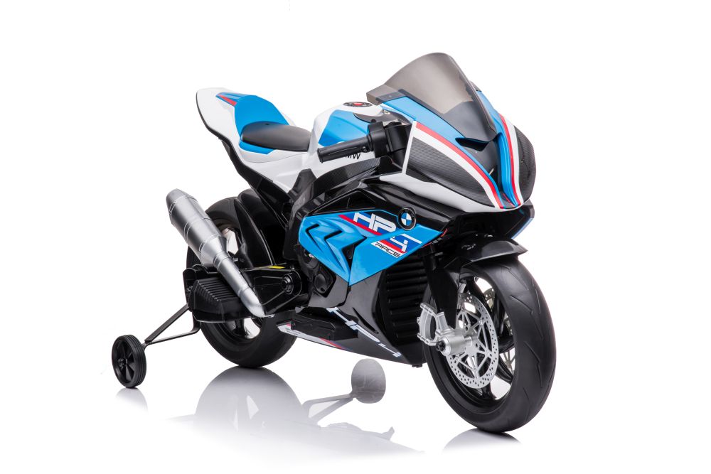 mamido Dětská elektrická motorka BMW HP4 Race JT5001 modrá