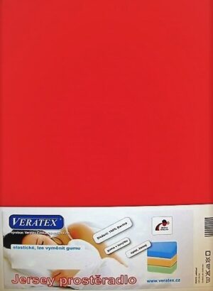veratex Jersey prostěradlo 80x200/25 cm (č.18-červená)