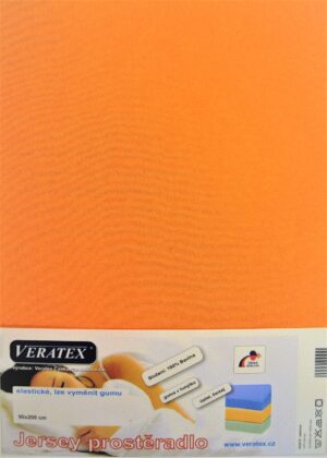 veratex Jersey prostěradlo 80x200/25 cm (č.20-meruňková)